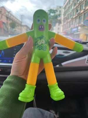 Cross-Border New Arrival Sausage Man Telescopic Hose Sausage Man Variety of Shapes Stretch Tube Puzzle Pressure Relief Toy Wholesale