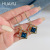 Summer Cold Style Blue All-Match Earrings for Women 2022 New Trendy Temperament Small Ear Studs Niche High-Grade Earrings