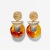 Za New Exaggerated Personalized Resin Earrings European and American Famous Fashion Creative Snakeskin Vintage Earrings Earrings