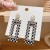 Black and White Checkerboard Plaid Earrings Geometric Plaid Earrings Niche Design Earrings 2022 New Fashion Earrings for Women Summer