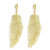 5040551 Korean Fashion European and American New Leaf Earrings Creative Retro Simple Gold Alloy Feather Earrings