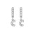 Factory Wholesale Letter Zircon Earrings Zirconia Versatile Elegant Earrings Female Korean Creative Letters One Piece Dropshipping