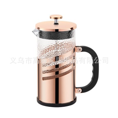 Hausroland Stainless Steel 304 Material Borosilicate Glass French Filter Pressure Hand Made Coffee Maker Tea Infuser Spot