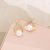 INS Earrings Advanced Niche French Style Vintage Pearl Earrings Creative Simple Temperament Letter X Diamond-Embedded Cross Earrings