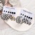 Cross-Border New Arrival Personality Black Studs C- Shaped Earrings Set 6 Pairs of Creative Black and White Checkerboard Earrings Wholesale