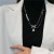 Special-Interest Design High-Grade Clavicle Chain Accessories Autumn and Winter Wild Sweater Chain Pearl Stitching Bow Necklace Women's Light Luxury