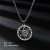 Japanese and Korean Style Black Disc Six-Pointed Star Hip Hop Necklace Men's Simple Fashion Personality Long Pendant Pendants Wholesale