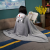 New Thickened Cartoon Office Nap Blanket Cape-Style Lunch Break Blanket Children's Fleece-lined Cover Blanket Shawl Blanket