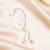 Foreign Trade European and American Pearls Love Ear Hanging Diamond Embedded Star Tassel Pendant Non-Pierced Butterfly Chain Ear Hook Earrings