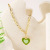 Ornament Popular Alloy Dripping Oil Love Necklace Wholesale Pendant Ins Style Europe and America Cross Border Female