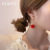 2022 New Cherry Fruit Earrings Women's Long Korean Dongdaemun Elegant Stud Earrings Sweet Fashion Girl Earrings