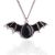 New Retro Halloween Bat Necklace Fashion Simple Dripping Zircon Three-Color Peach Heart Pendant Necklace Female Accessories