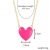 Ornament Popular Alloy Dripping Oil Love Necklace Wholesale Pendant Ins Style Europe and America Cross Border Female