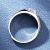 New Imitation Moissanite Big Men Ring 1 Karat Platinum Open Ring Micro Inlaid Open Mouth Men's Ring Live Broadcast Supply