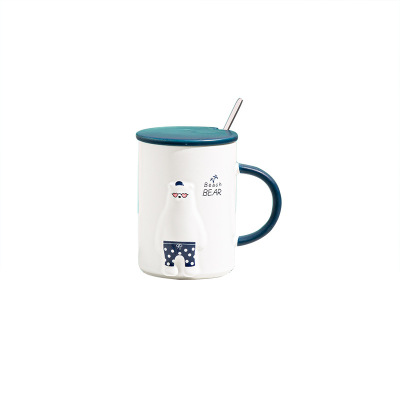 Ceramic Cup Son Cross-Border Hot Sale Polar Bear Ceramic Cup Mug Cute Cartoon Milk Cup Cup Gift Drinking Water