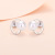 Factory Wholesale New Twist Ring Shell Pearl Earrings Stud Earrings Female Creative Personality All-Match Beading Earrings Factory Delivery