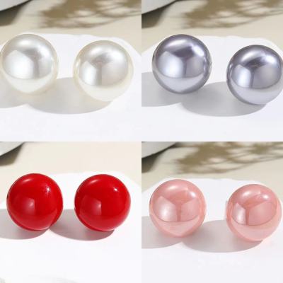 Korean Simple Popular High-Grade Elegant Pearl Earrings Ins Style Fashionable and Versatile Earrings Pearl Stud Earrings for Women