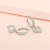 Three Silversmiths New Heart Shape with Diamond Earrings Korean All-Match Simple Heart-Shaped Geometric Ear Studs Jewelry Factory Direct Sales