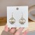 Retro Simple Design Diamond-Embedded Ancient Style Courtyard Bridge Ear Hook Elegant Internet Celebrity Affordable Luxury Fashion Earrings Earrings