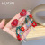 Woven Love Heart Flowers Earrings Niche Design Earrings 2022 New Trendy Girl Heart Long Earrings for Women Summer