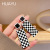 Large and Small Rectangular Chessboard Plaid Earrings 2022 New Trendy Black and White Plaid Earrings Niche Design Earrings for Women Summer