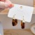 Simple Elegant Retro Transparent Ear Clip Ins Earrings Elegant Resin U-Shaped Korean Dongdaemun Fashion Ear Jewelry Women