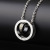 Korean Hipster Stainless Steel Double Ring Rings Pendants Necklace for Men and Women Student Minimalist Love a Pair Couple Ornament