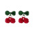 Red Cherry Sterling Silver Needle Stud Earrings for Women Cute Sweet and Simple Girl Earrings 2022 New Fashion Earrings Wholesale