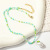 Green Crystal String Beads Necklace for Women Summer 2022 New Choker Necklace Ins Light Luxury Minority Clavicle Chain