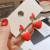 Sterling Silver Needle Fashion Strawberry Earrings Korean Personality Minimalist Elegant Internet Celebrity Same Style Earrings Sweet Earrings Women