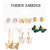 51722 Europe and America Cross Border New Earrings Creative Simple Acrylic Butterfly Love Zircon Earings Set 6 Pairs