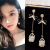 Elegant High Quality Quality Earrings Personality One Pair Two Wearing Style Earrings Korean Graceful Online Influencer Sterling Silver Needle Earrings