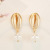 Cross-Border Bohemian Ins Style White Shell Stud Earrings Alloy Conch Shell Earrings Women 'S Natural Shell Earrings