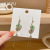 Autumn And Winter New Ginkgo Leaf Opal Earrings Exquisite High Sense Tassel Earrings Temperament Female Special-Interest Design Ear Hook