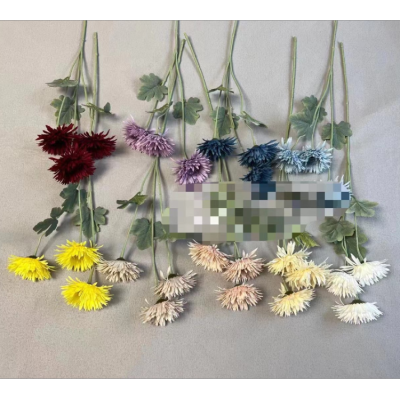3 Head Pin Chrysanthemum Artificial Flower Decorative Flower Artificial Flowers Wedding Single High Quality