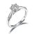 Six-Claw Tongling Ring Wedding Ring White Gold Imitation Moissanite Eight Hearts and Eight Arrows Ring Female 1 Karat Diamond Ring Wholesale