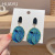 Klein Blue Earrings 2022 New Fashion Earrings Women's High Sense Light Luxury Minority South Korea Hot Selling Temperament Earrings