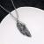 Vintage Turkey Feather Devil's Eye Stainless Steel Necklace Angel Wings Eye Pendant Sweater Chain Accessories