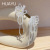 White Organza Flower Crystal Tassel Earrings 2022 New Trendy Long Niche Temperament Ear Studs Earrings for Women