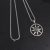 European and American Retro Compass Pendant Titanium Steel Necklace Men and Women All-Matching Personality Fashion Hip Hop Long Sweater Chain Accessories