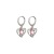 Love Heart Earrings 2022 New Fashion Stud Earrings for Women Sweet Cool Niche Design Premium Pink Zircon Earrings Ear Ring