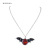 New Retro Halloween Bat Necklace Fashion Simple Dripping Zircon Three-Color Peach Heart Pendant Necklace Female Accessories