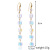 Natural Crystal Ins Ornament Handmade Earring Accessories High-Grade Light Luxury Zircon Long Austrian Crystal Earrings