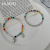 Colored Loving Heart Bear Beaded Bracelet for Women 2022 New Special-Interest Design Student Girlfriends Cute Smiley Bracelet