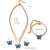 Europe and America Cross Border Hot Selling Butterfly Pendant Jewelry Suit 3 Pieces Set Creative Earrings Necklace Bracelet Combination Set