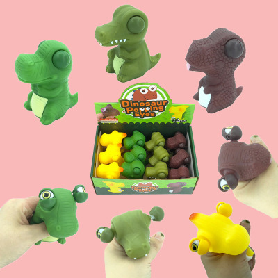 Cross-Border New Arrival Squinting Dinosaur Squeeze Blow Eye Doll Toy Creative Cute Vent Convex Squeeze Eye Squeezing Toy