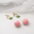 Yang Mi Peach Earrings Cute Pink Peach Girl Age-Reducing Earrings Non-Piercing Ear Clip Sweet Earrings