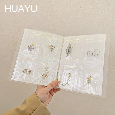 Portable PVC Transparent Dustproof Bag Earrings Jewelry Storage Bag Anti-Oxidation Sealed Bag Necklace Jewelry Storage Book