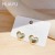 Metal Three-Dimensional Love Heart Earrings 2022 New Trendy Simple Graceful Niche Earrings Women's Personalized High-Grade Earrings