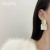 S925 Geometric Fritillary Square Stud Earrings 2021 New High Sense Light Luxury Minority Design Sense Autumn and Winter Earrings Female